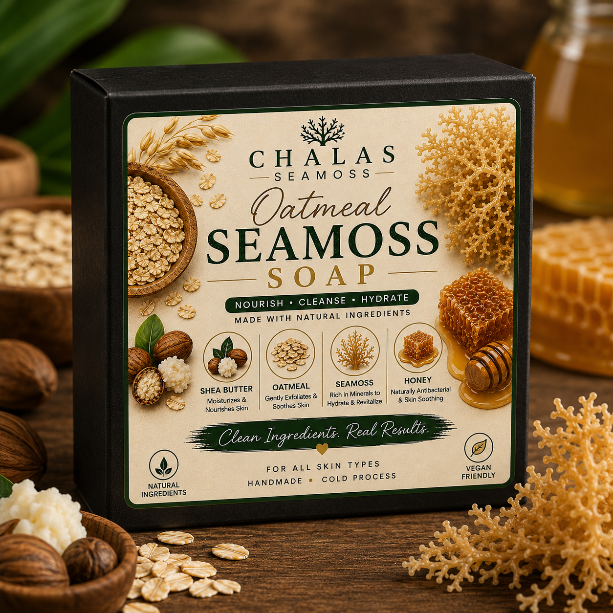 Oatmeal seamoss soap